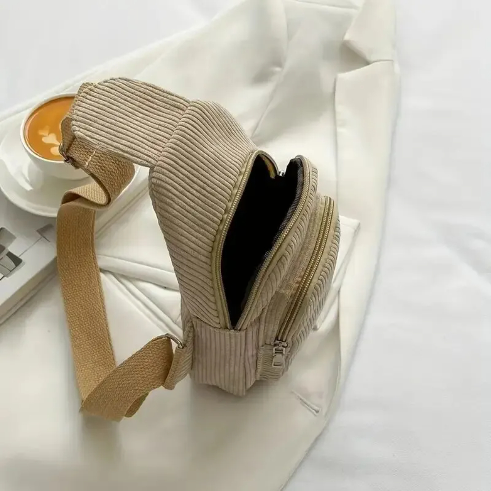 Vintage Corduroy Crossbody Bag - Mini Backpack Purse 评论和价格